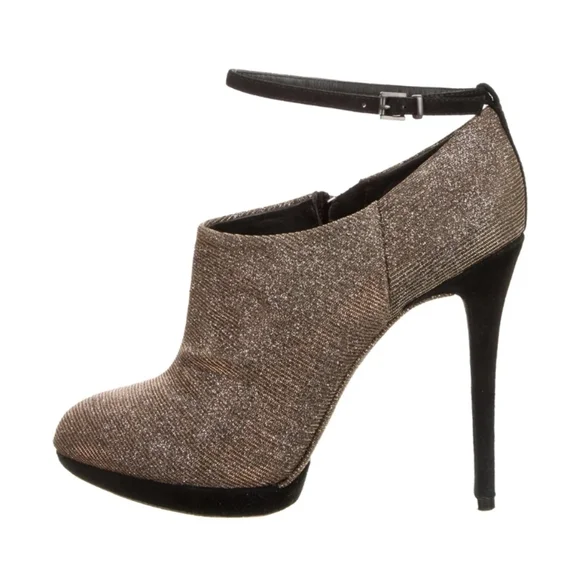 "Fruitera" metallic glitter ankle booties heels - Picture 2 of 7